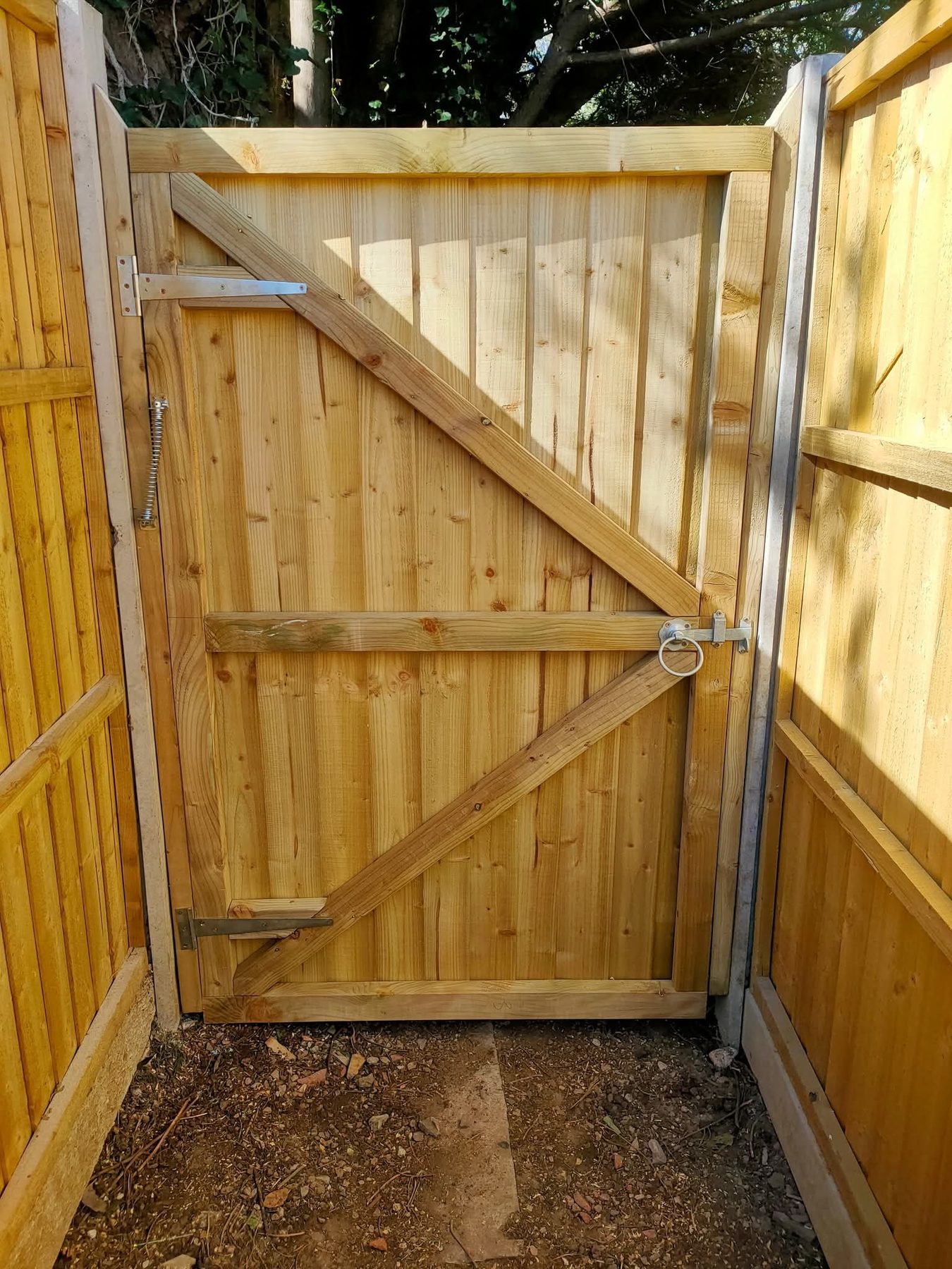 Timber garden gate
